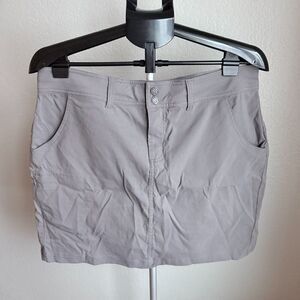 Prana Hiking Skirt Grey Outdoors Camping Fishing Hunting Nylon Size 12